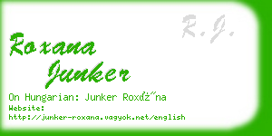 roxana junker business card